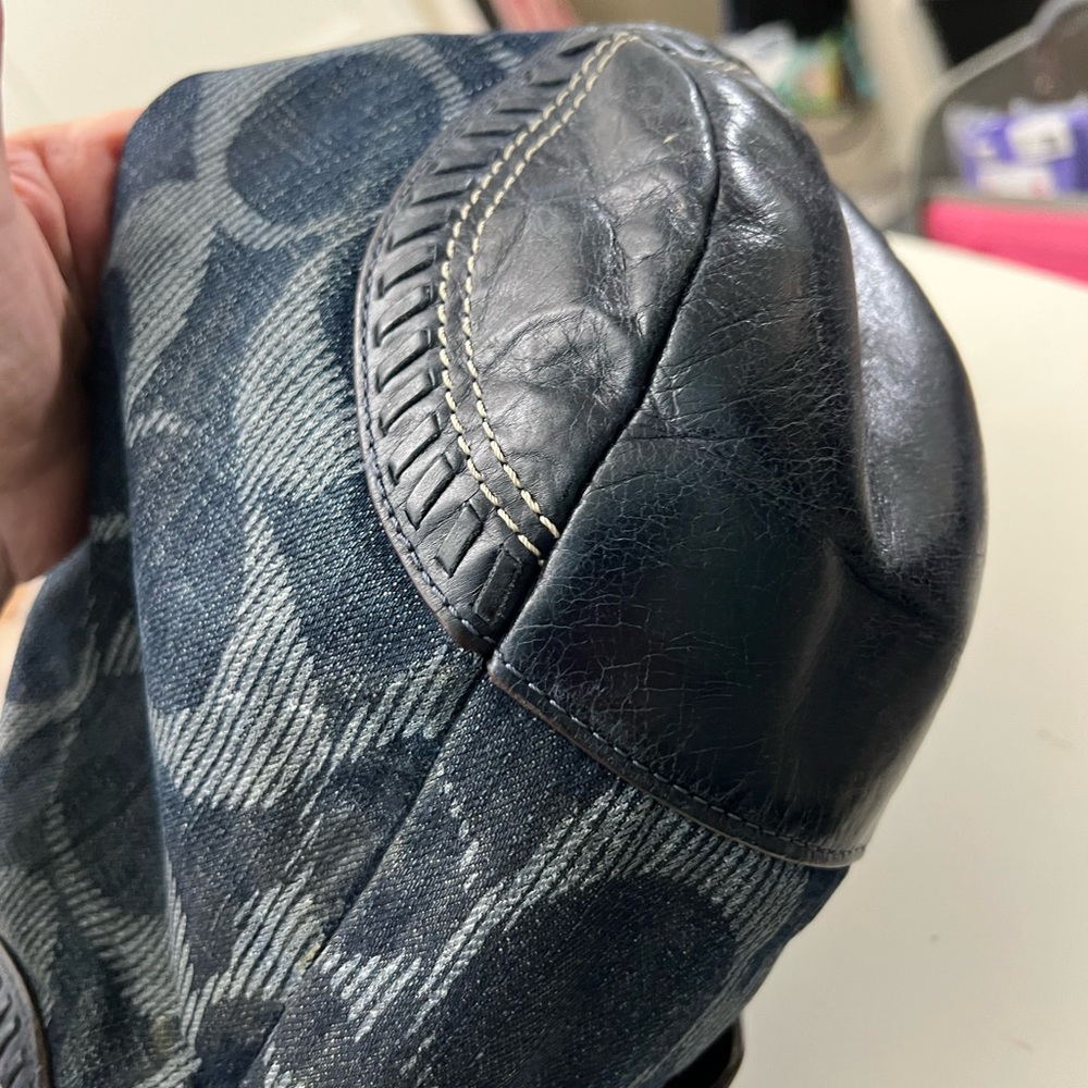 Coach poppy K1169 18991 denim-blue Jean hobo Y2K - Picture 3 of 16
